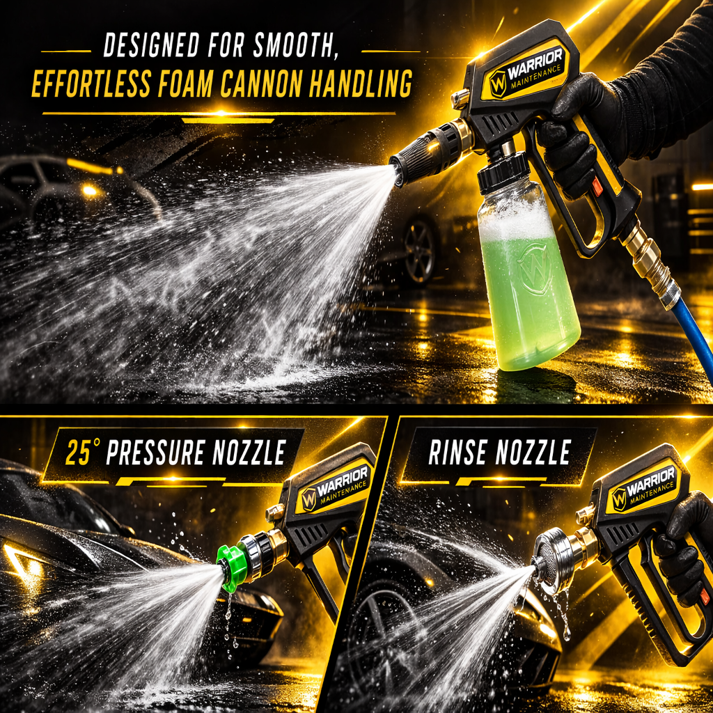 WARRIOR PREMIUM PRESSURE WASHER GUN + SWIVEL + NOZZLES